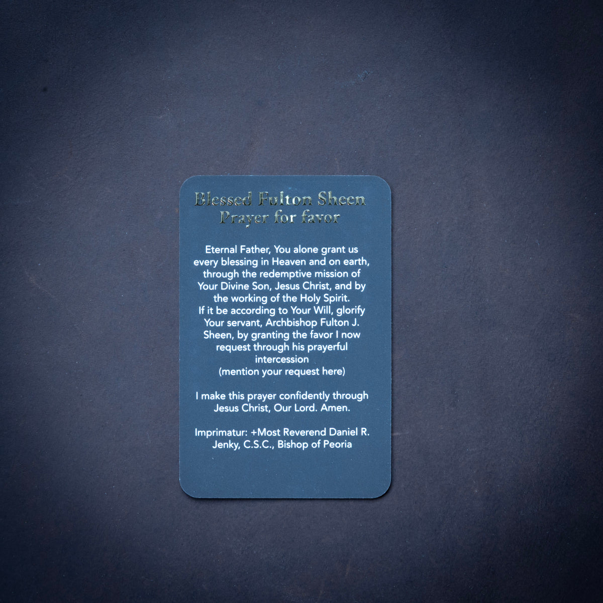 Blessed Fulton Sheen Prayer Card