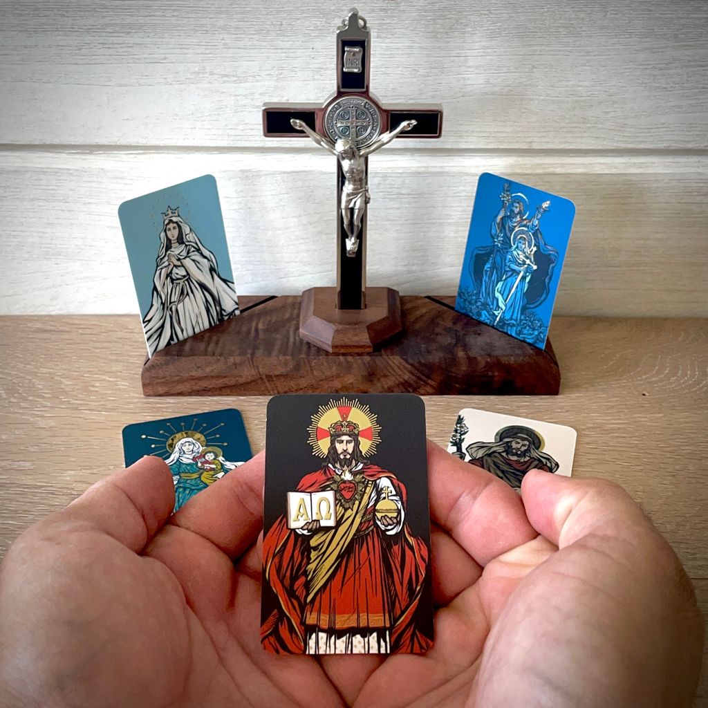 Individual Baritus Catholic Illustrated Prayer Cards