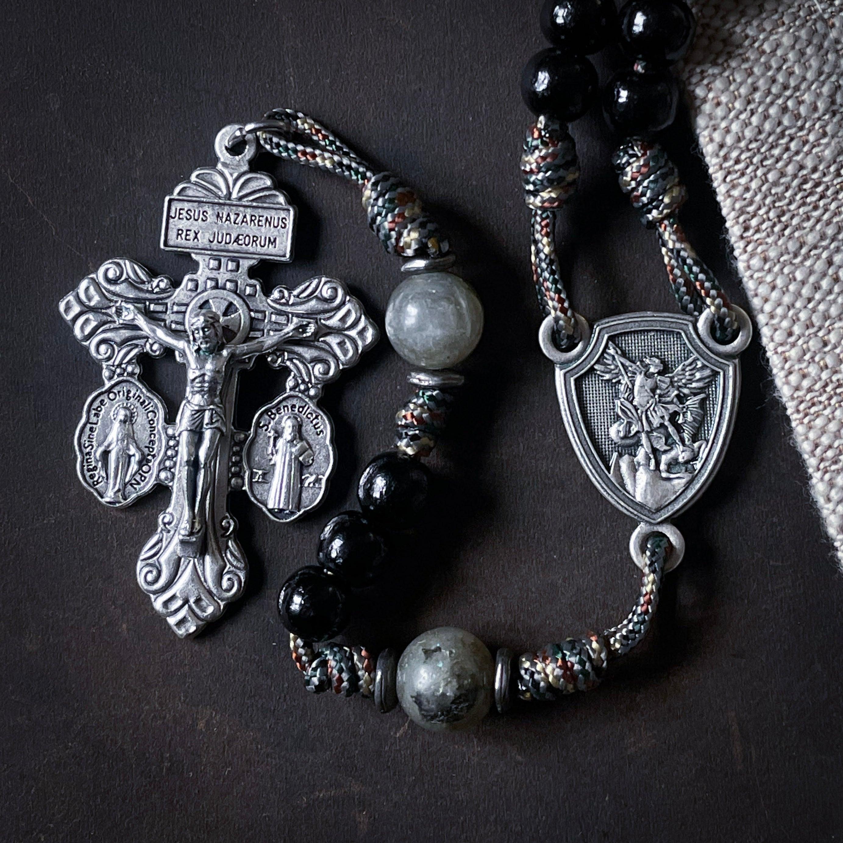 PRE-ORDER - Handmade Wooden Rosary - Protector Design - The Catholic Woodworker