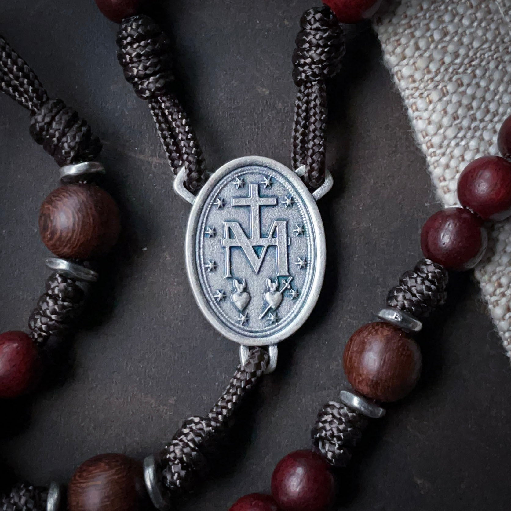 Handmade Wooden Rosary - Queen of Martyrs - Retired