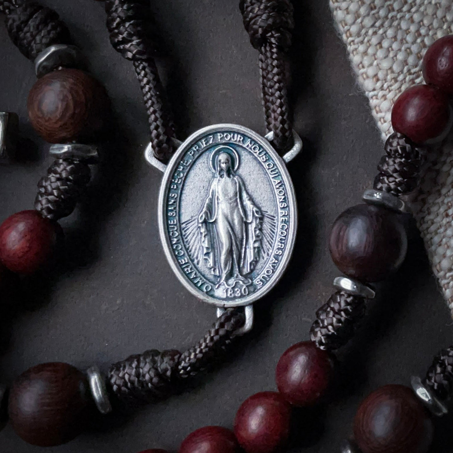 Handmade Wooden Rosary - Queen of Martyrs - Retired