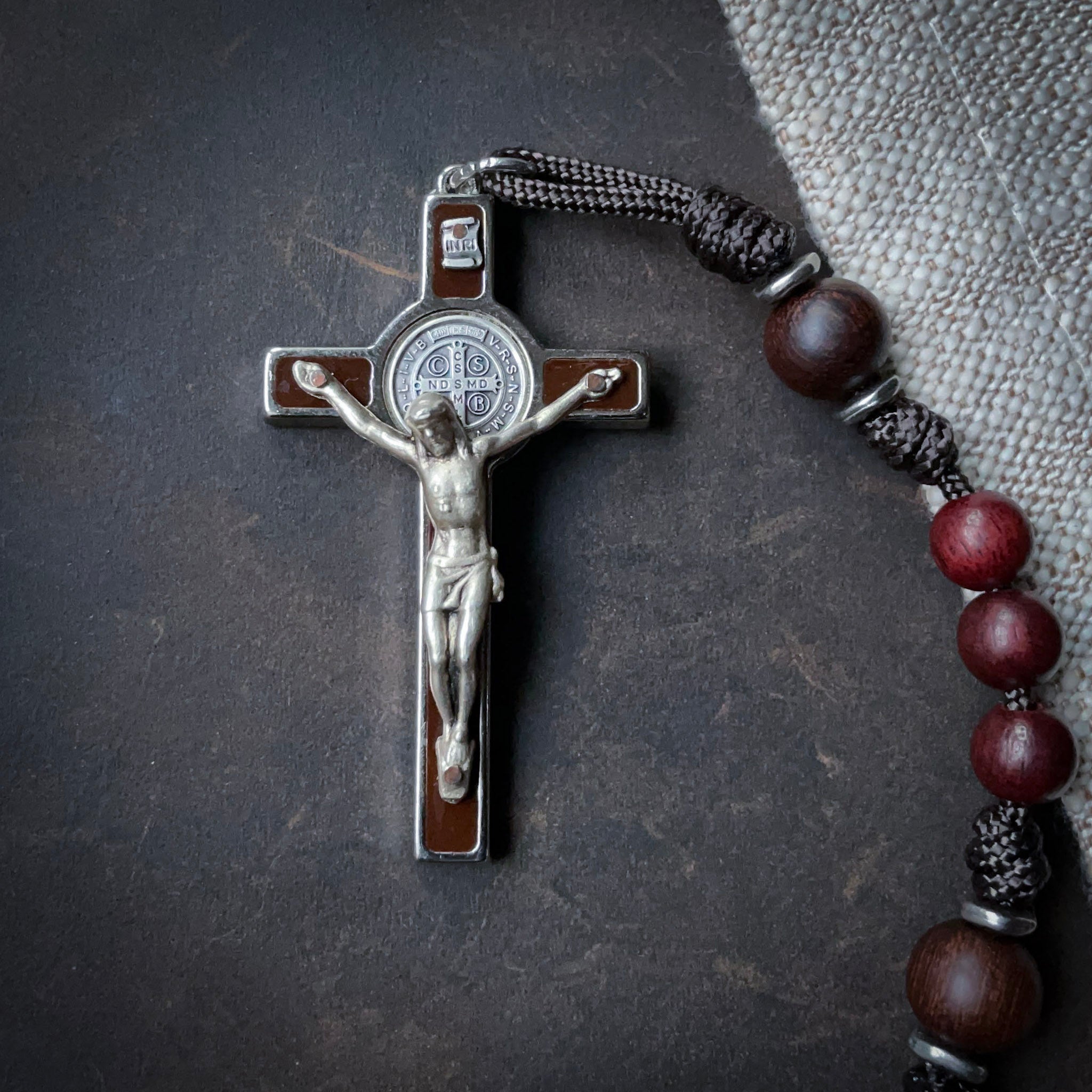 Handmade Wooden Rosary - Queen of Martyrs - Retired