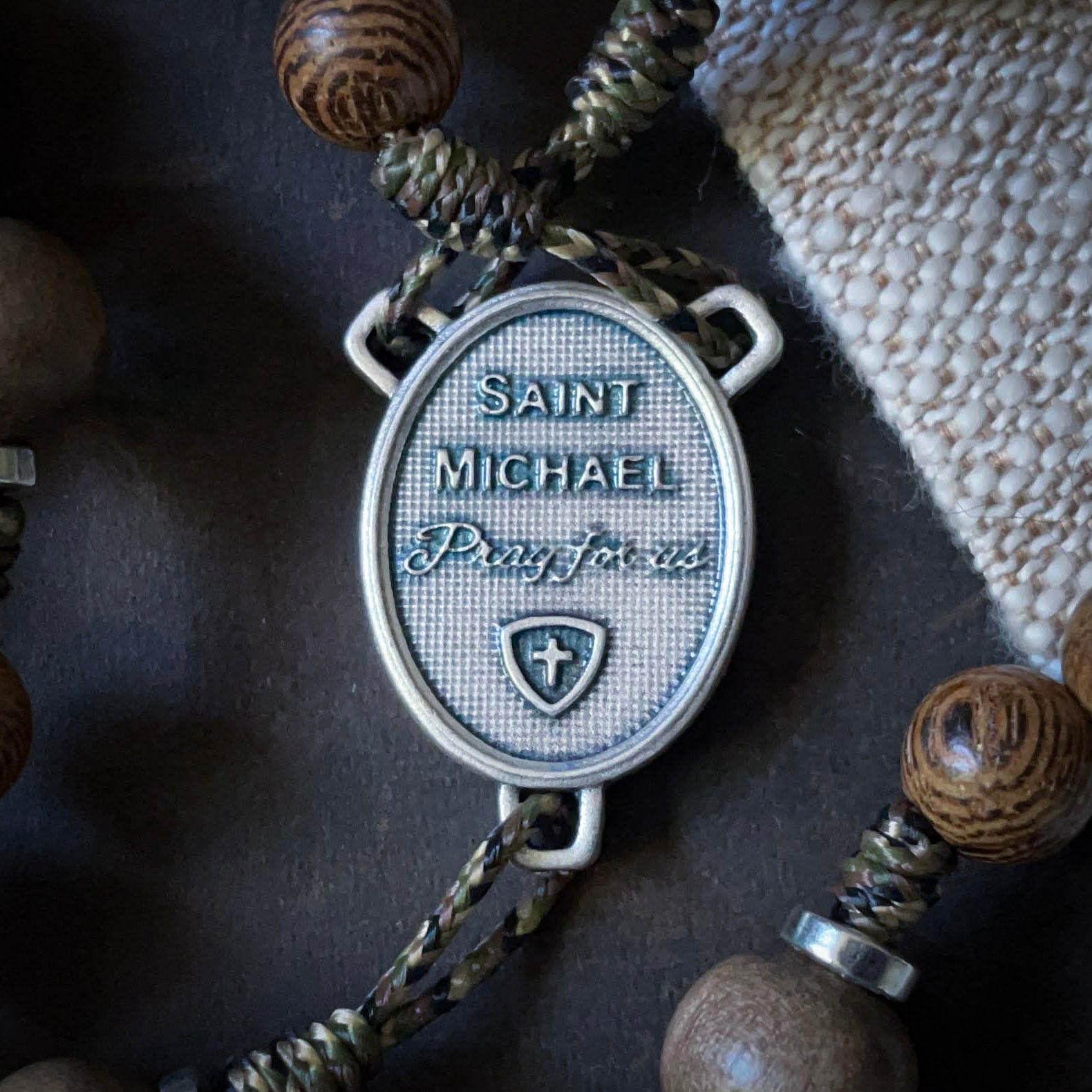 Handmade Wooden Rosary - Angel of Peace Design - Retired