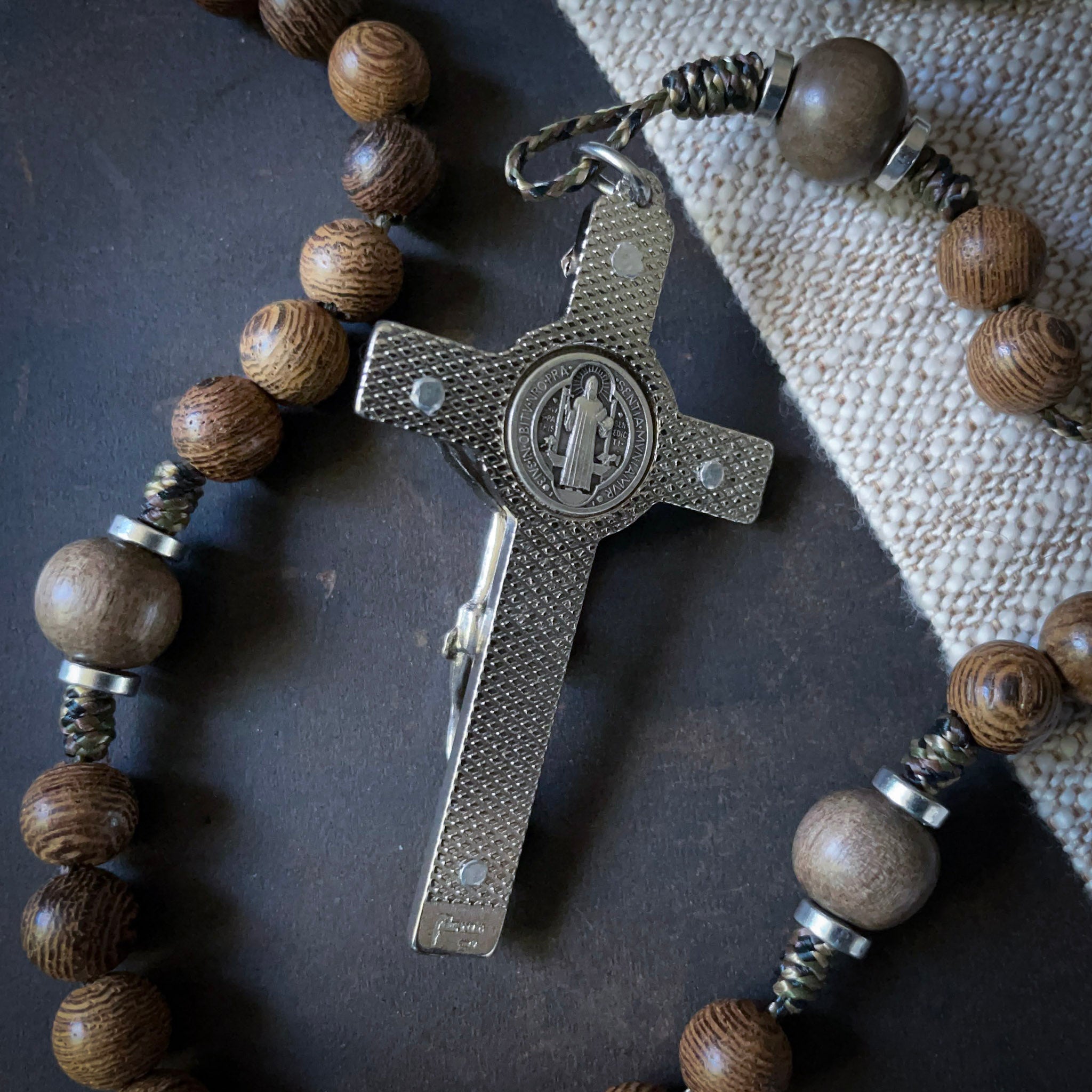 Handmade Wooden Rosary - Angel of Peace Design - Retired