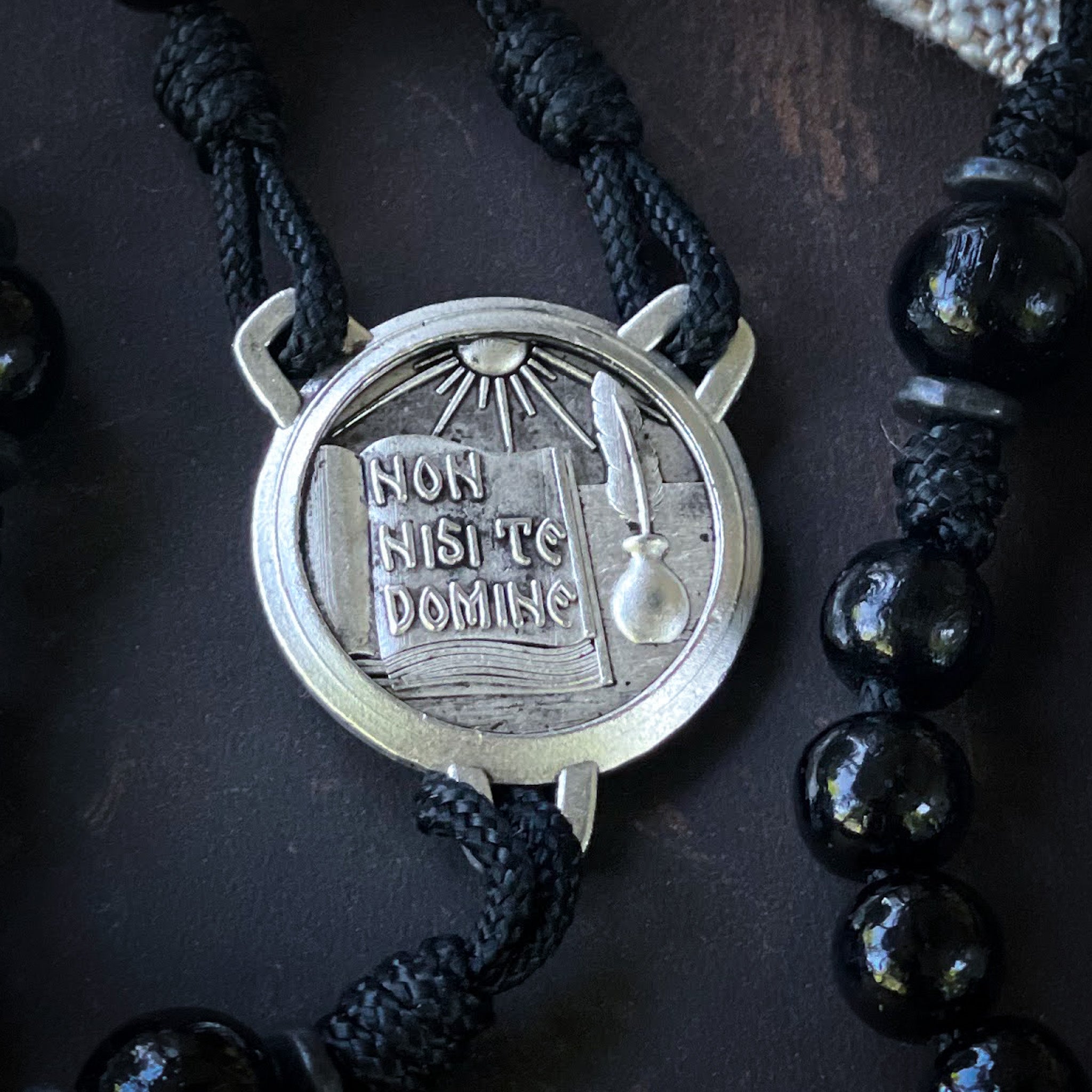 Handmade Wooden Rosary - St. Thomas Aquinas Design