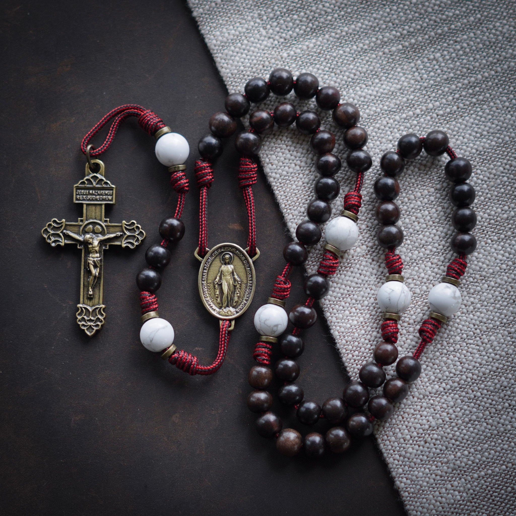 Handmade Wooden Rosary - Pope Leo XIV Design