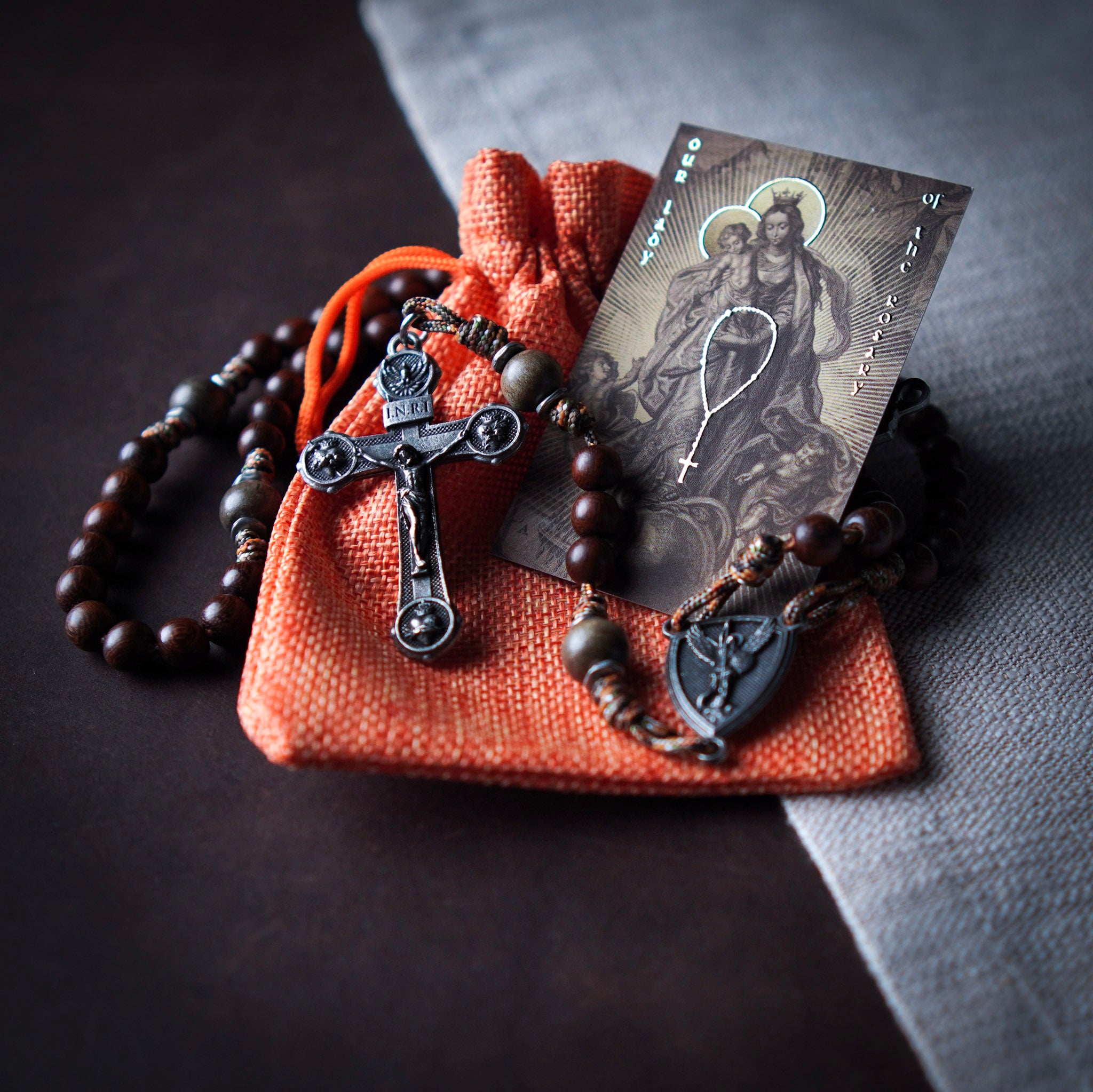 Handmade Wooden Rosary - Exodus 90 Design