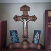 Handmade Walnut Wooden Home Altar - St. Joseph Design