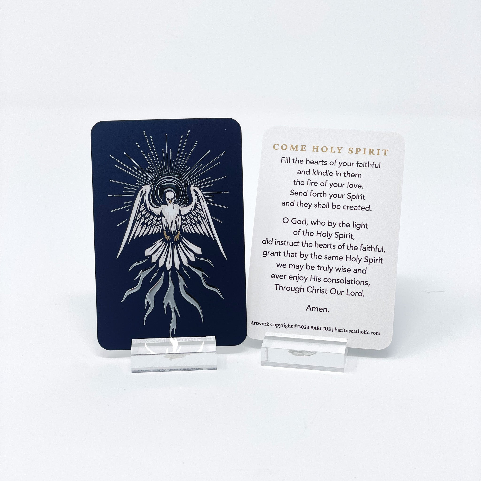 Individual Baritus Catholic Illustrated Prayer Cards