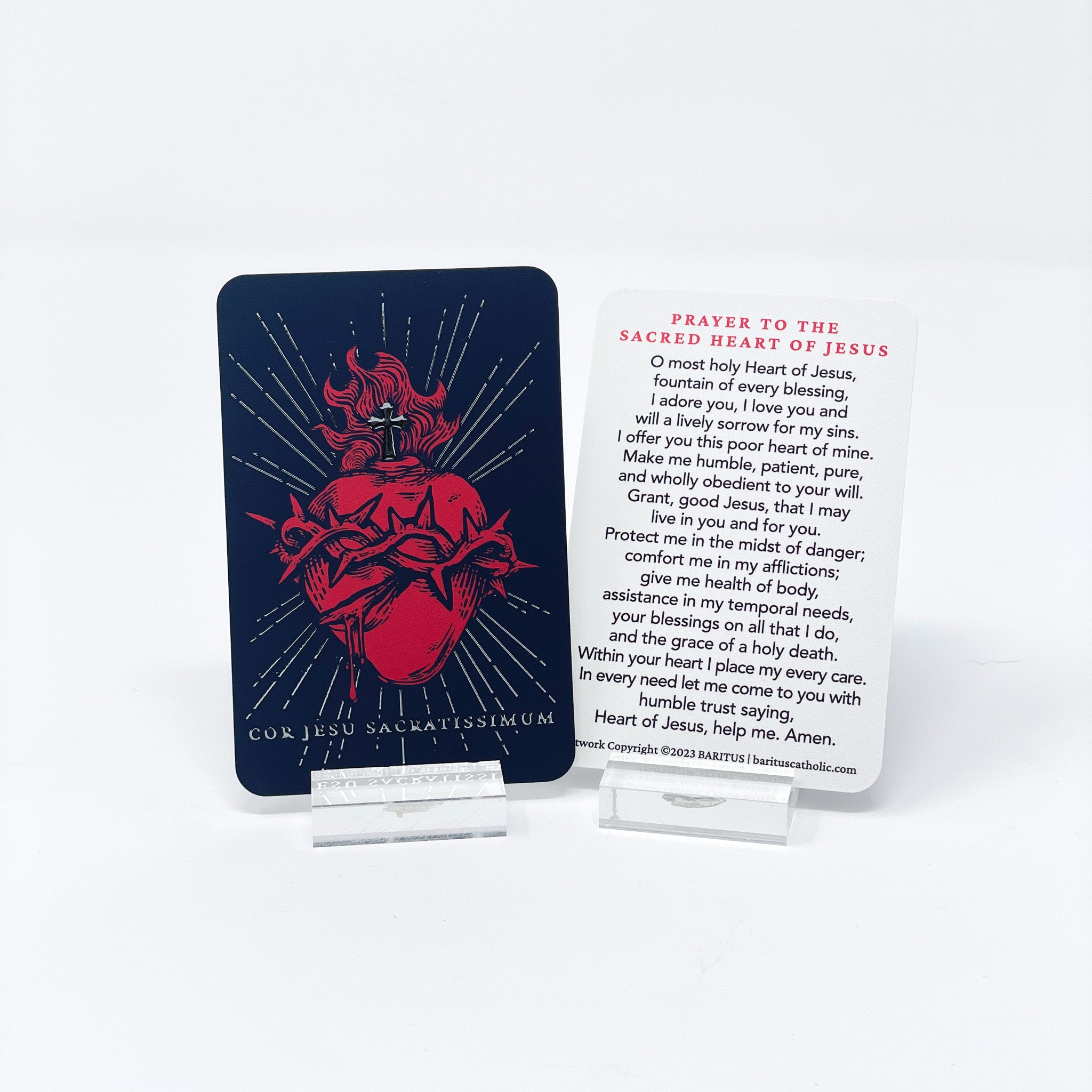 Individual Baritus Catholic Illustrated Prayer Cards