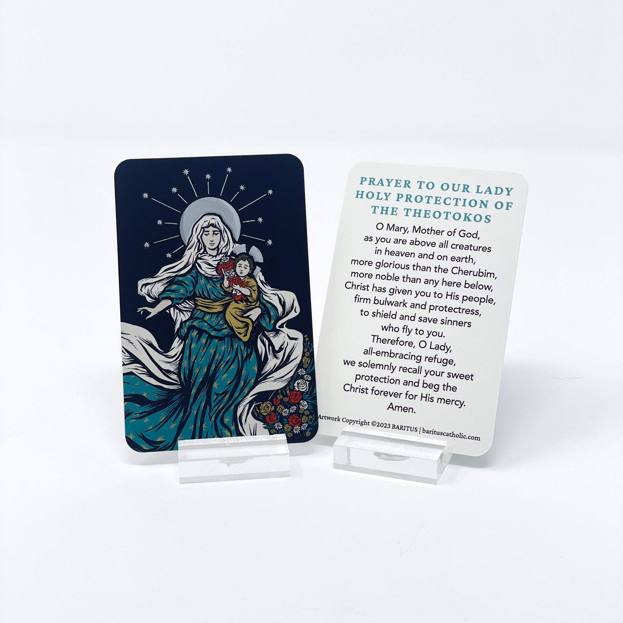 Individual Baritus Catholic Illustrated Prayer Cards - The Catholic Woodworker