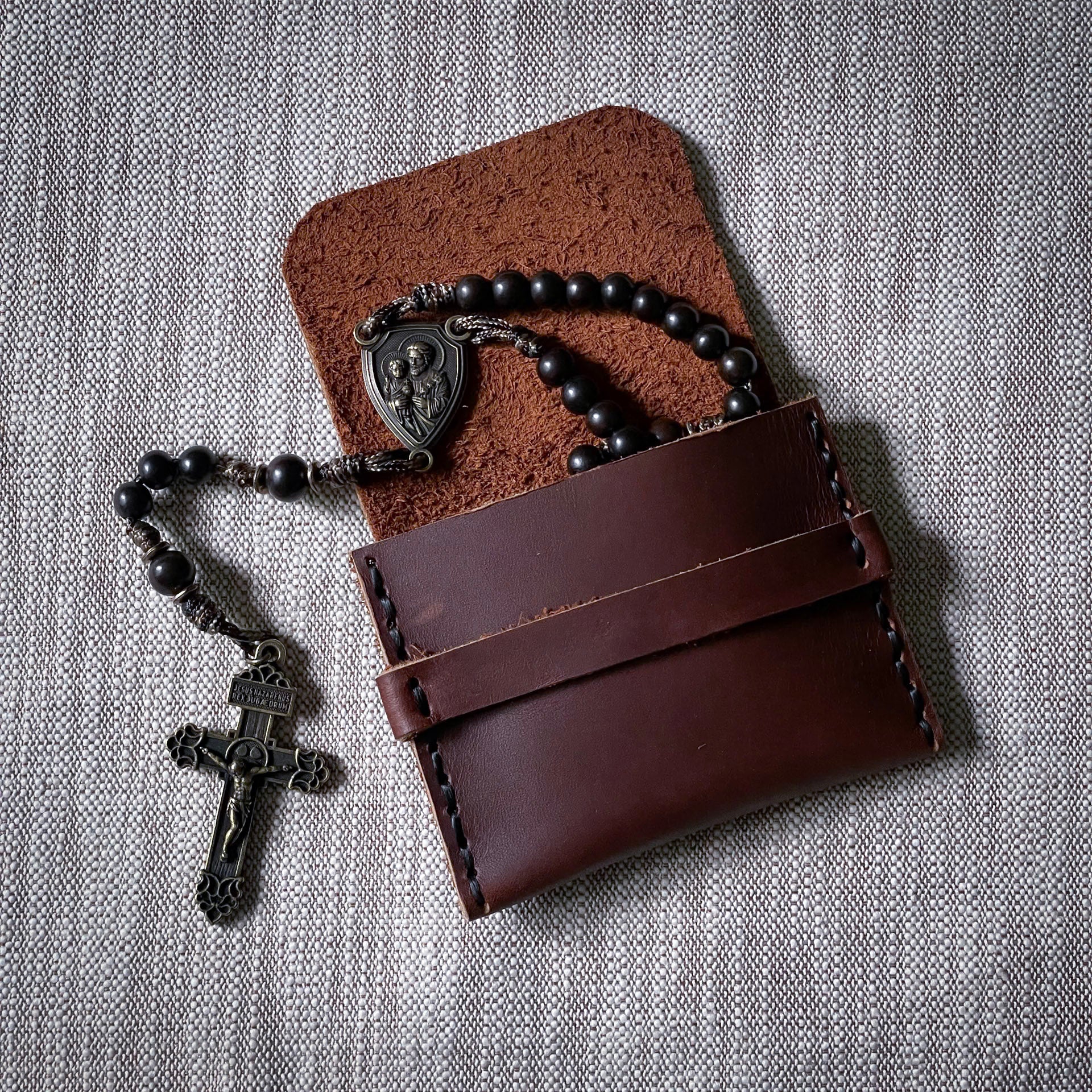 Leather Rosary Pouch - Moose - by OréMoose