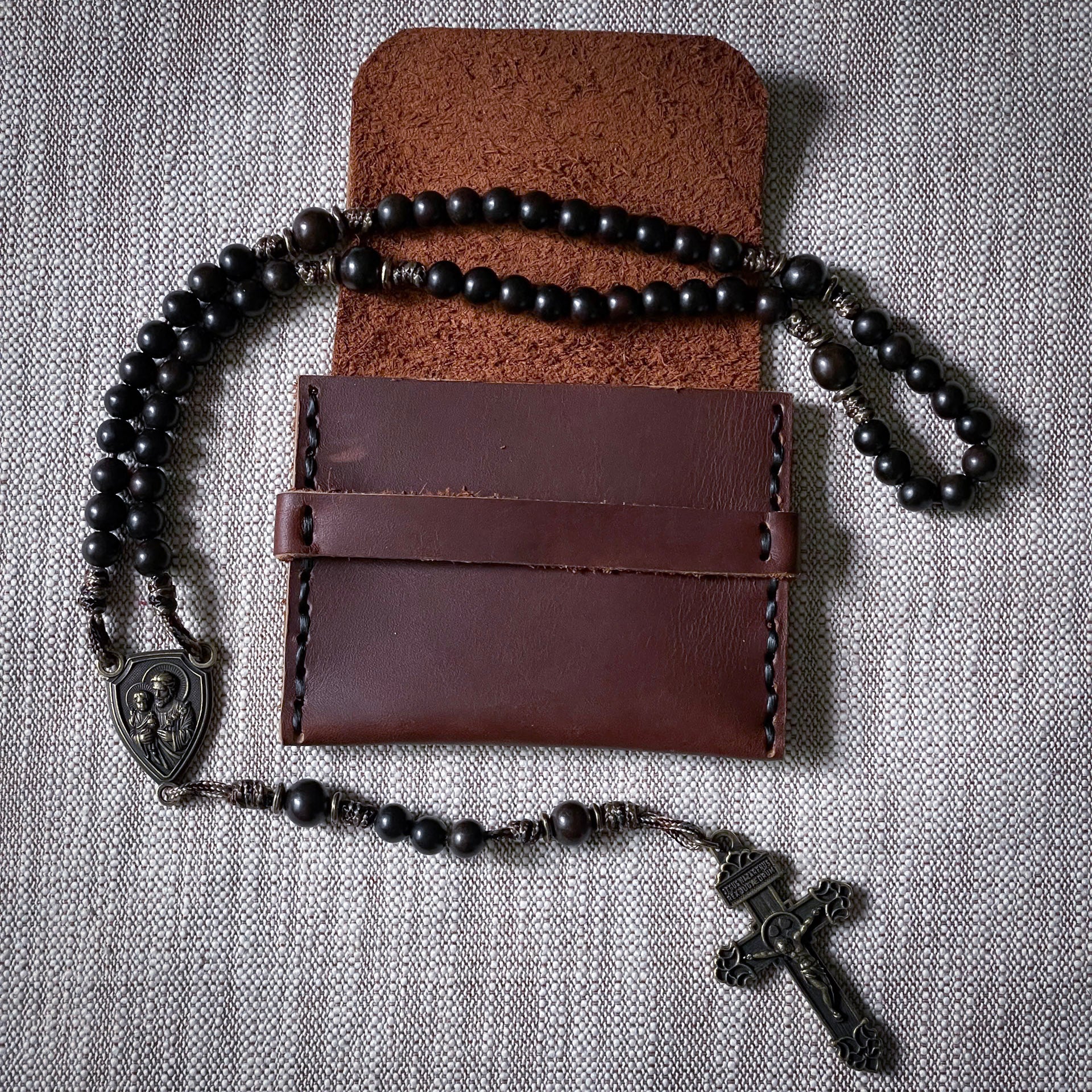 Leather Rosary Pouch - Moose - by OréMoose