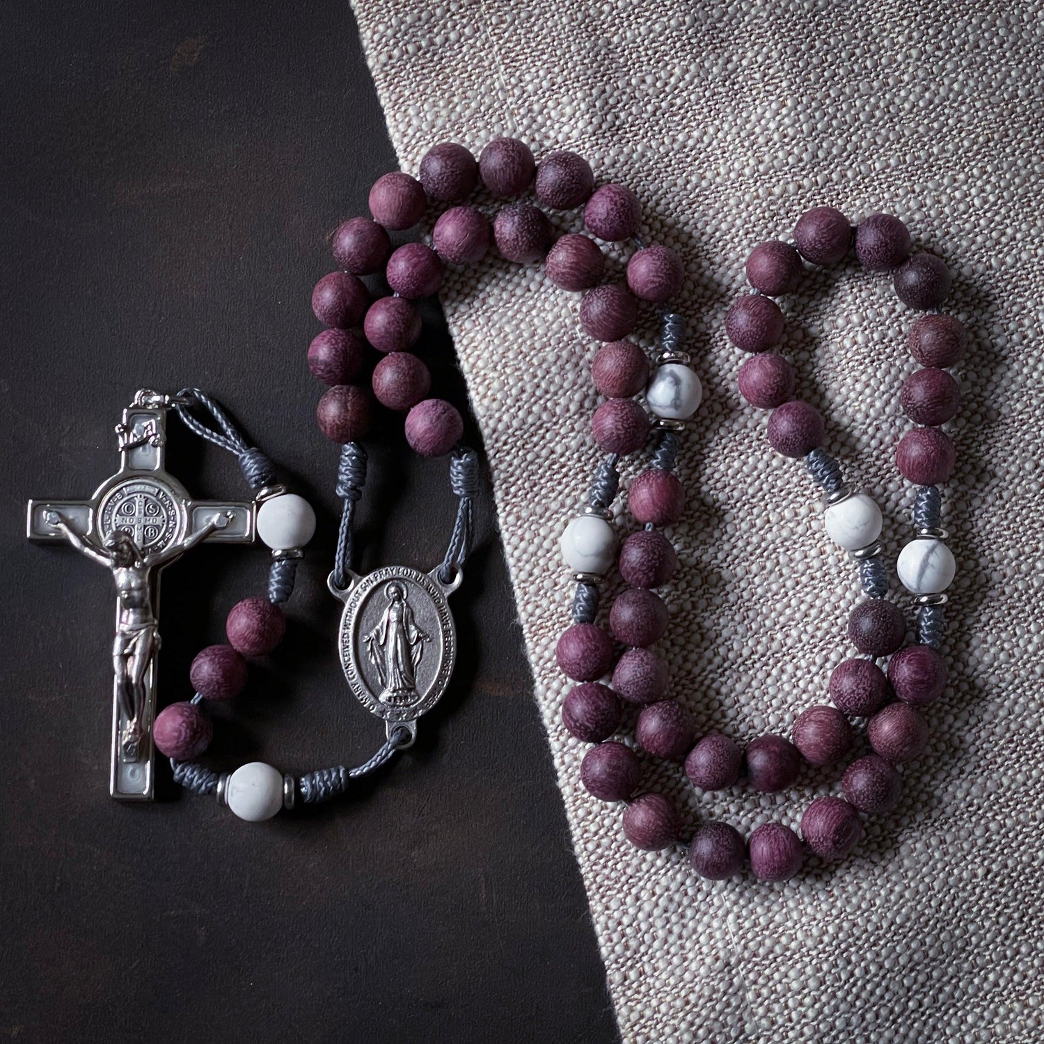 The Purity Rosary: Purple Heart Wood, Miraculous Medal, and a Prayer Built to Last