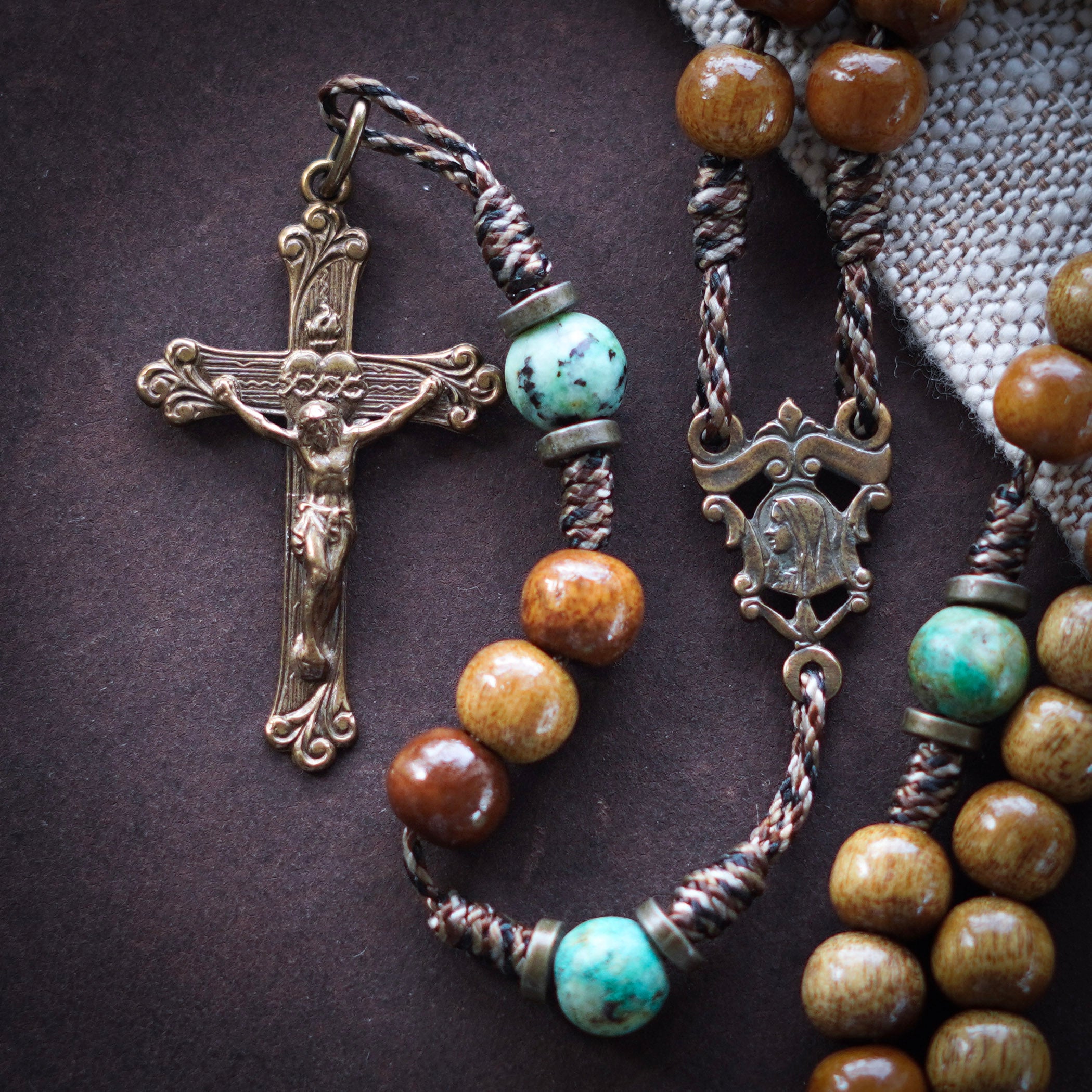 Handmade Wooden Genesis Rosary