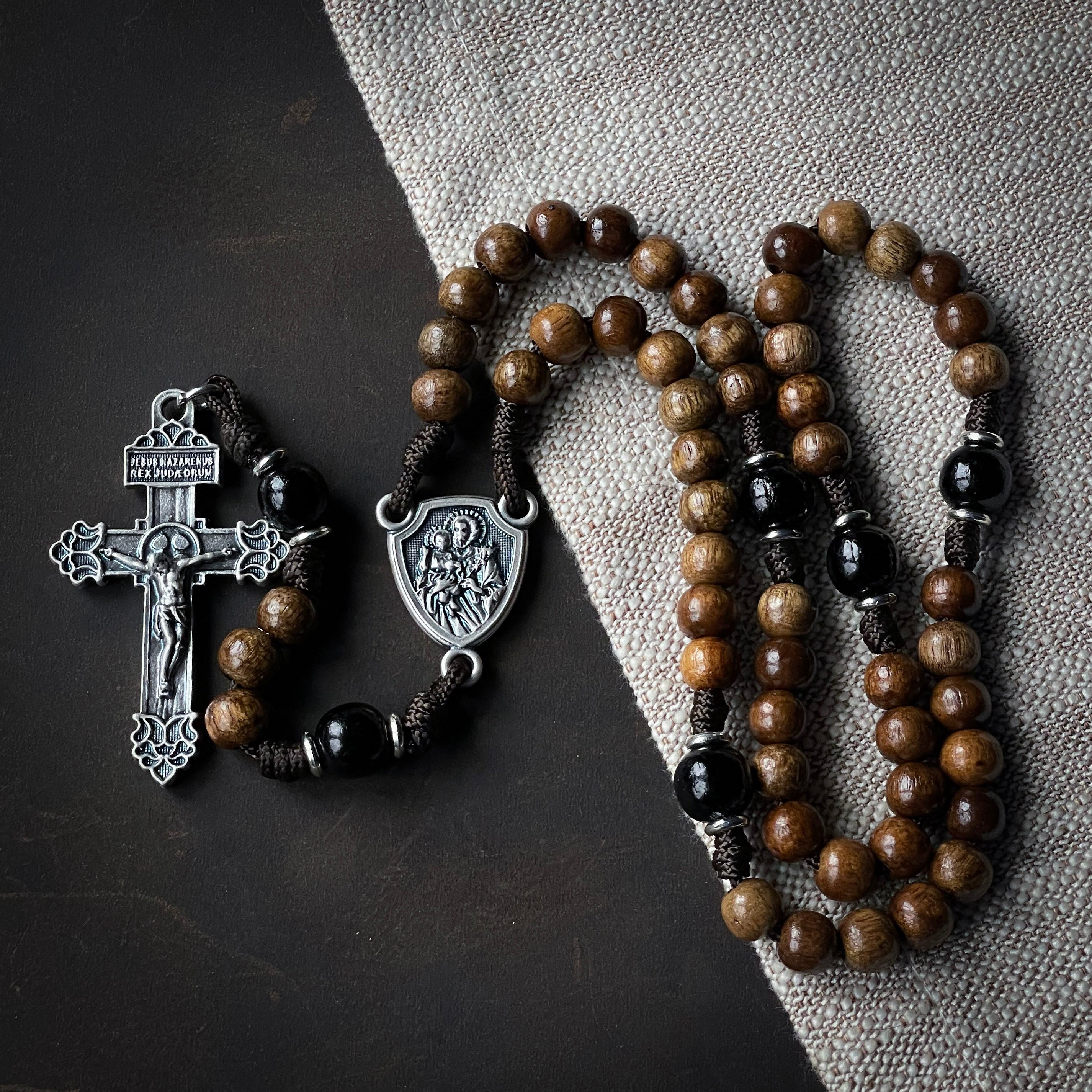 Handmade Wooden Rosary - Meekness Design