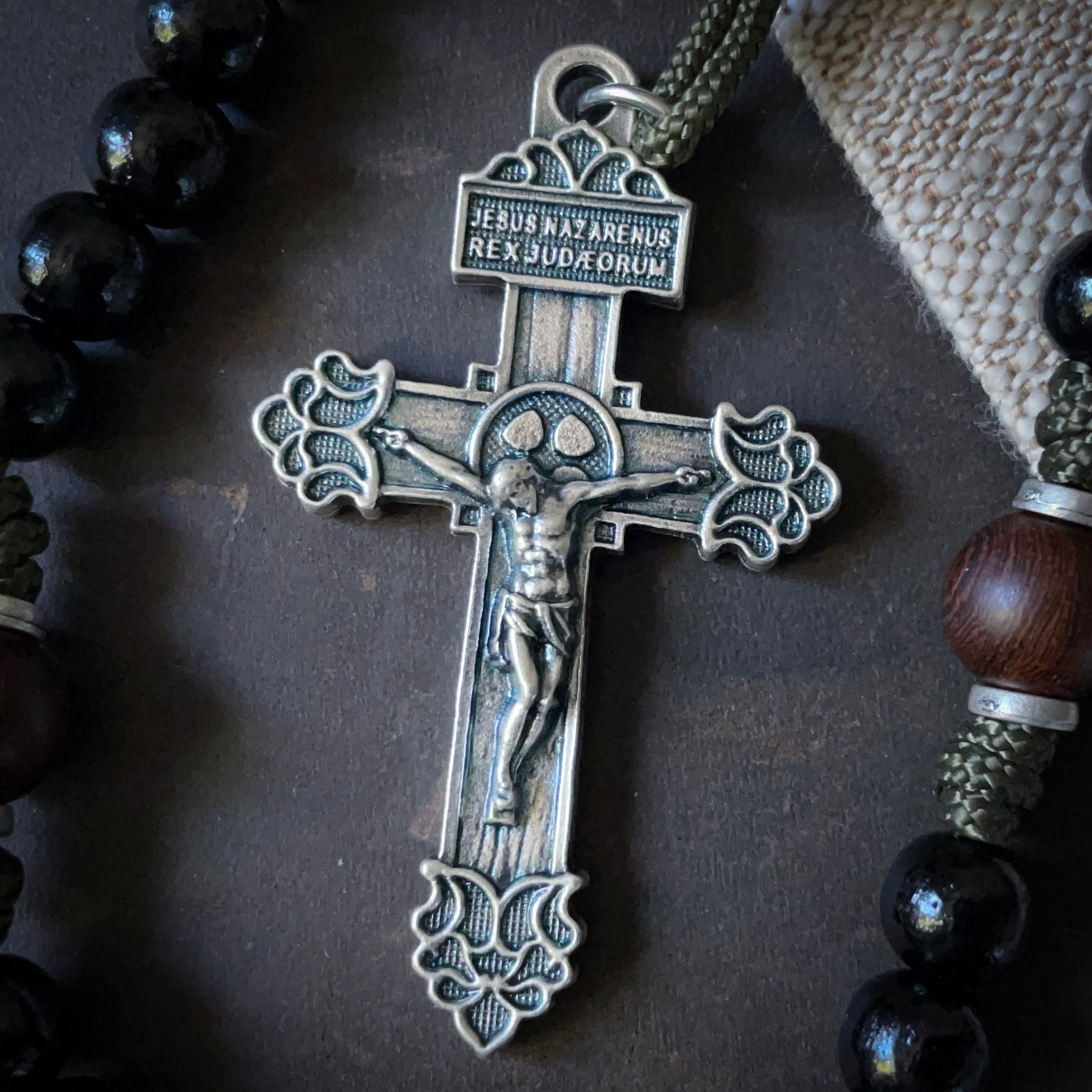 Handmade Wooden Rosary - Victory Design