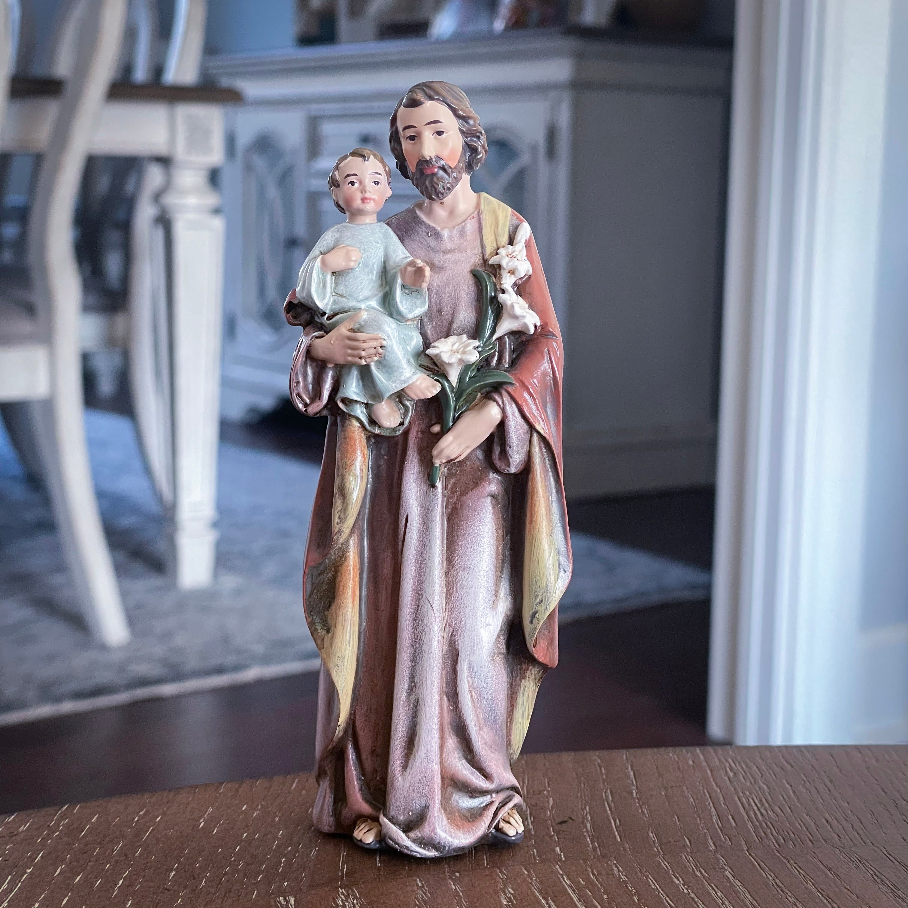 Hand-painted Statue - St. Joseph - 6 in