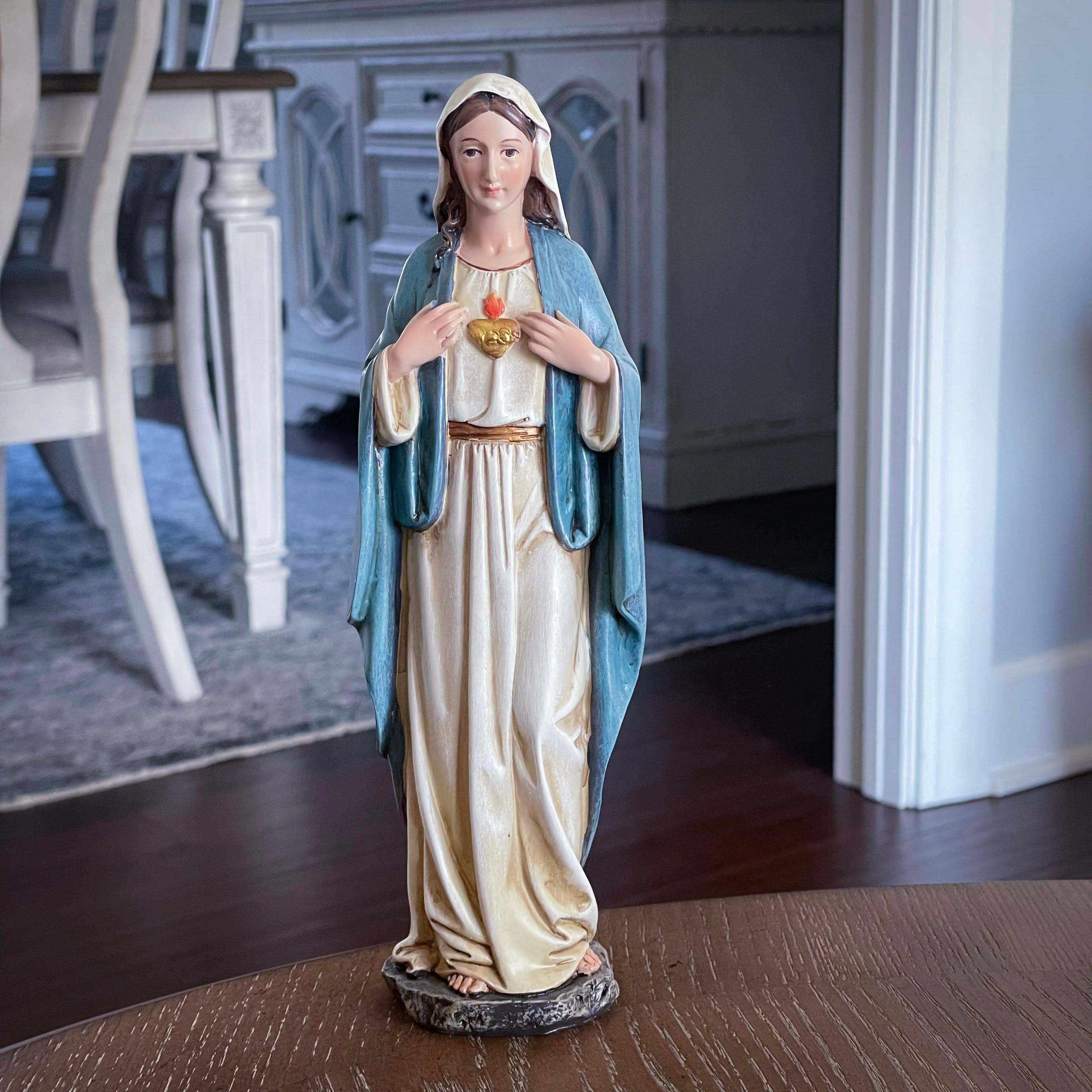 Hand-painted Statue - Immaculate Heart - 10 in