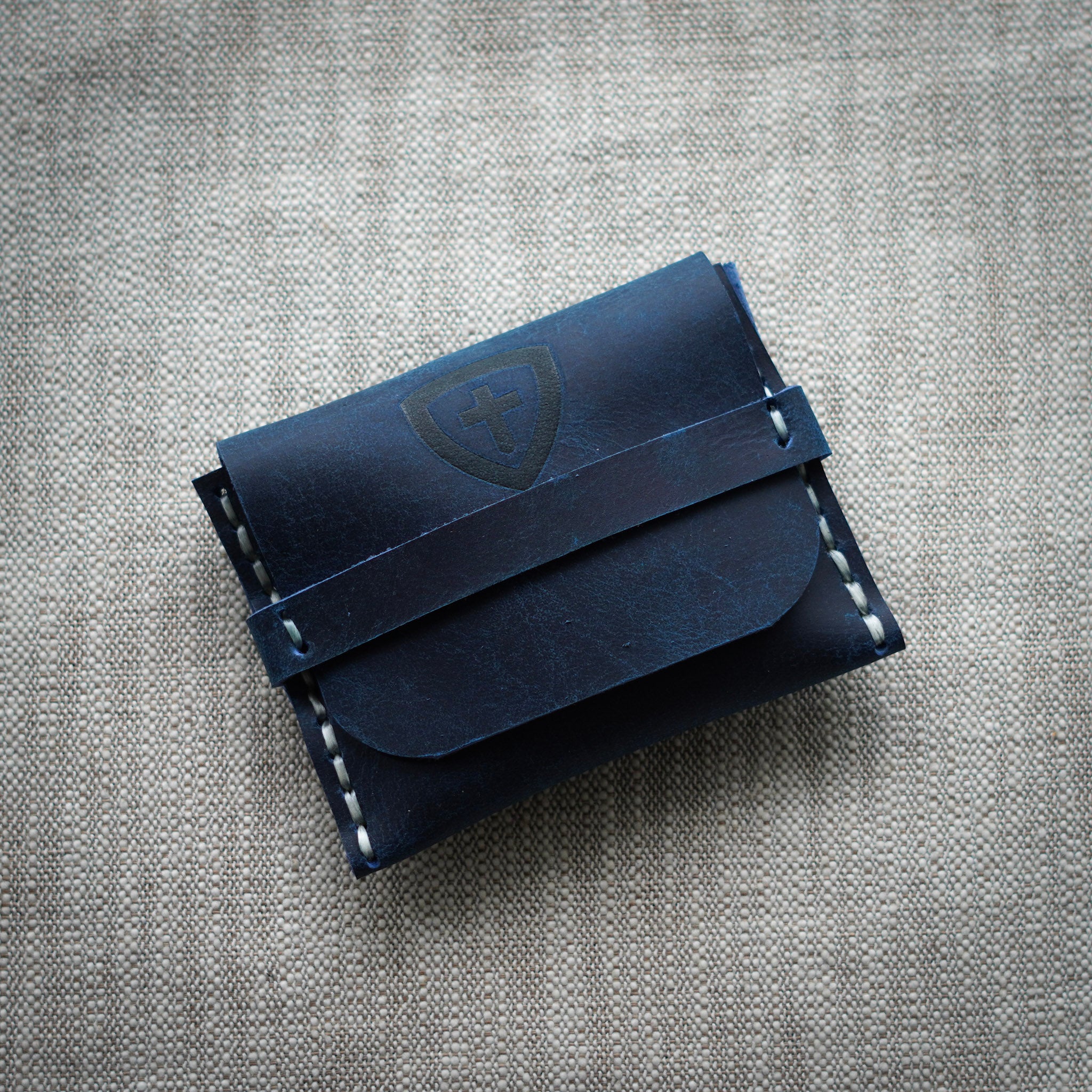 Leather Rosary Pouch - Indigo Bunting - by OréMoose - LIMITED EDITION