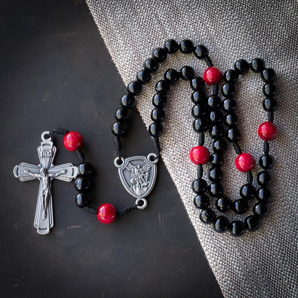 Handmade Wooden Rosary - St. Michael's Armor