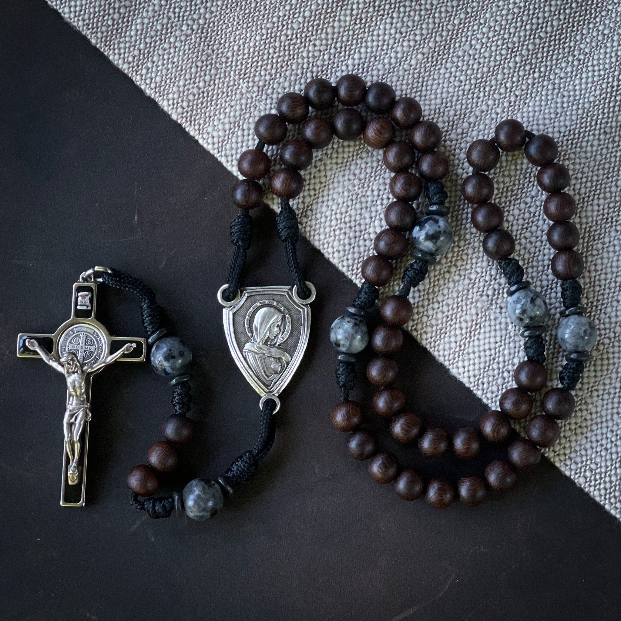 Handmade Wooden Rosary - Immaculata Design - Official Rosary of The Catholic Man Show