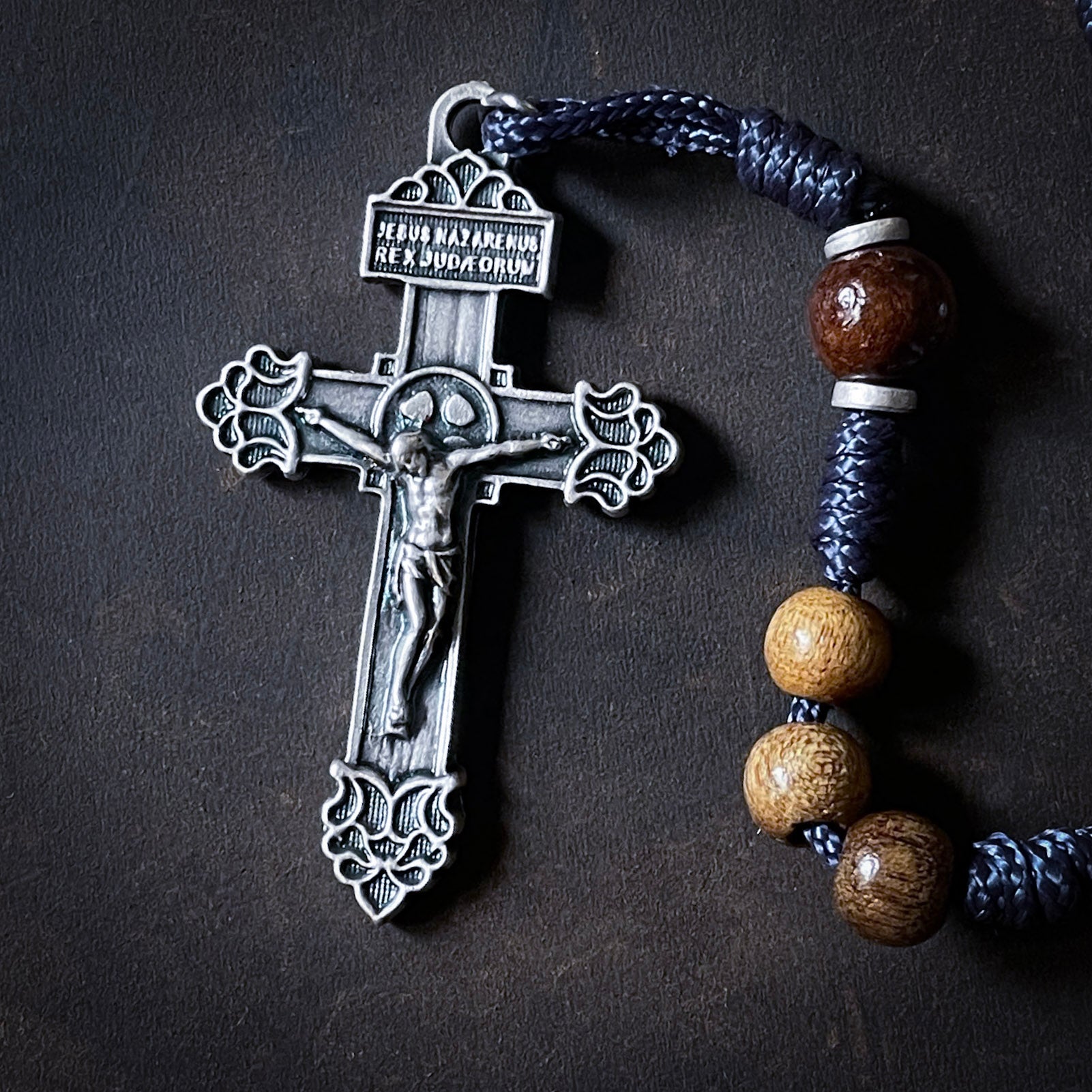 Handmade Wooden Rosary - Miraculous Medal Design