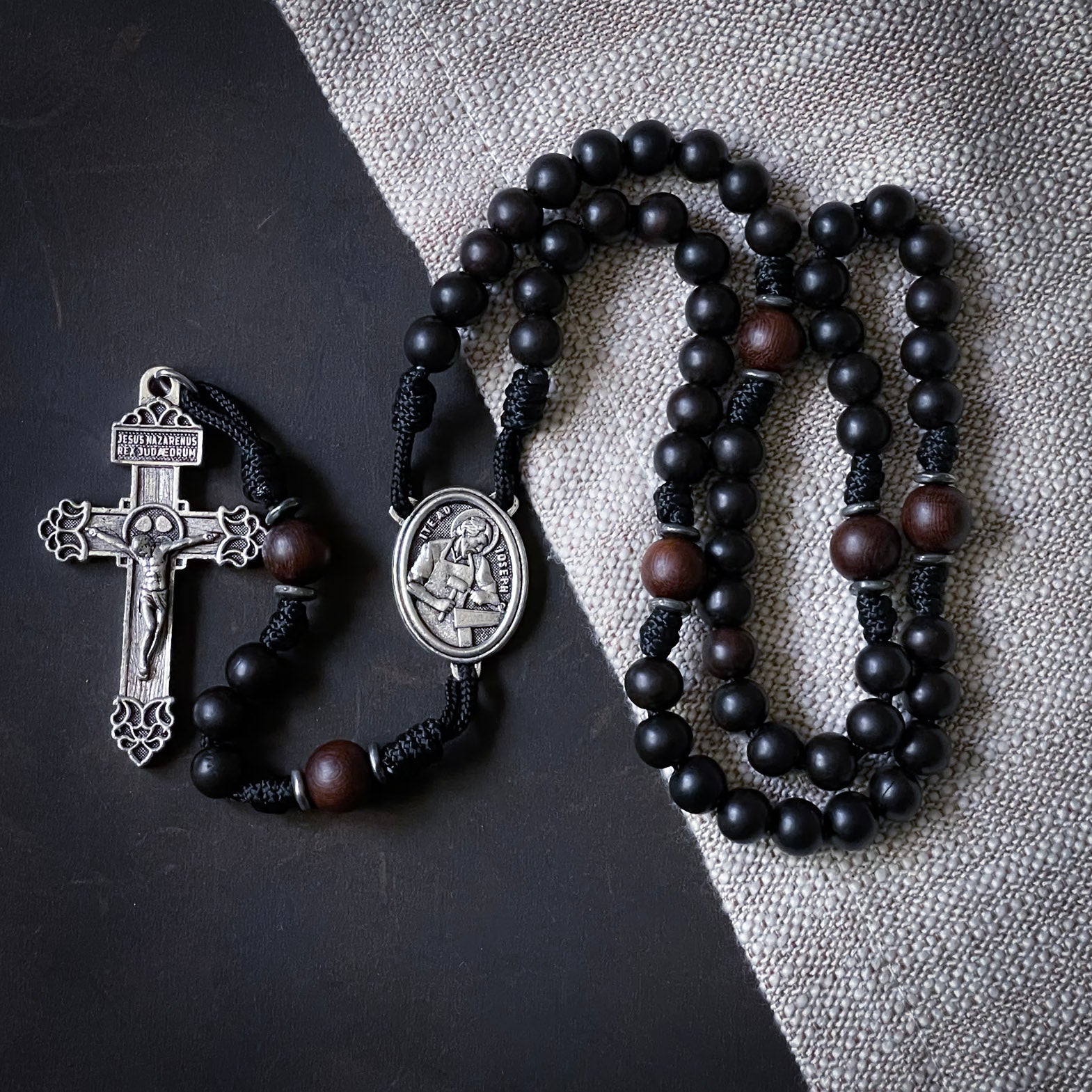 Handmade Wooden Rosary - St. Joseph the Worker - Official Rosary of The Catholic Gentleman