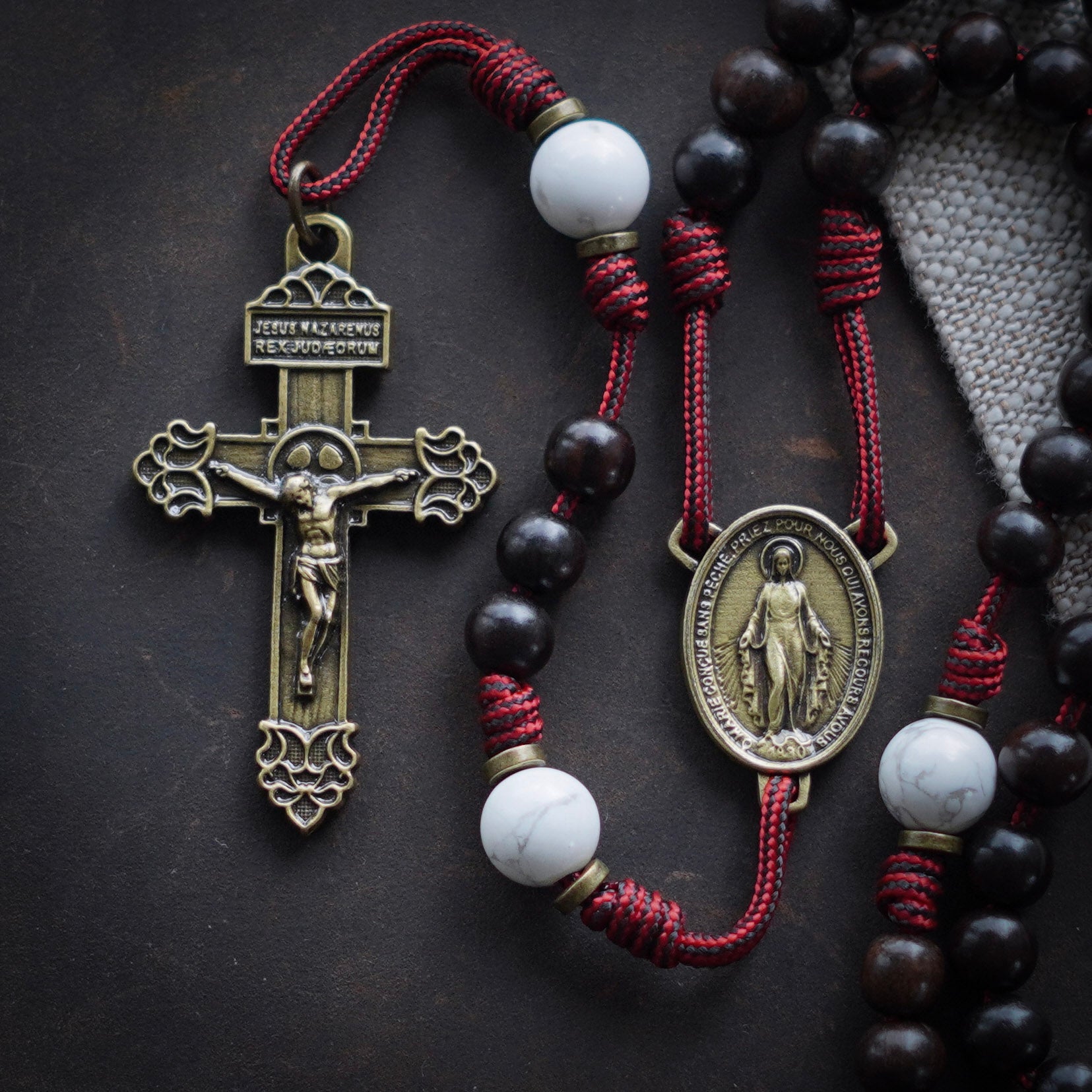 Handmade Wooden Rosary - Pope Leo XIV Design
