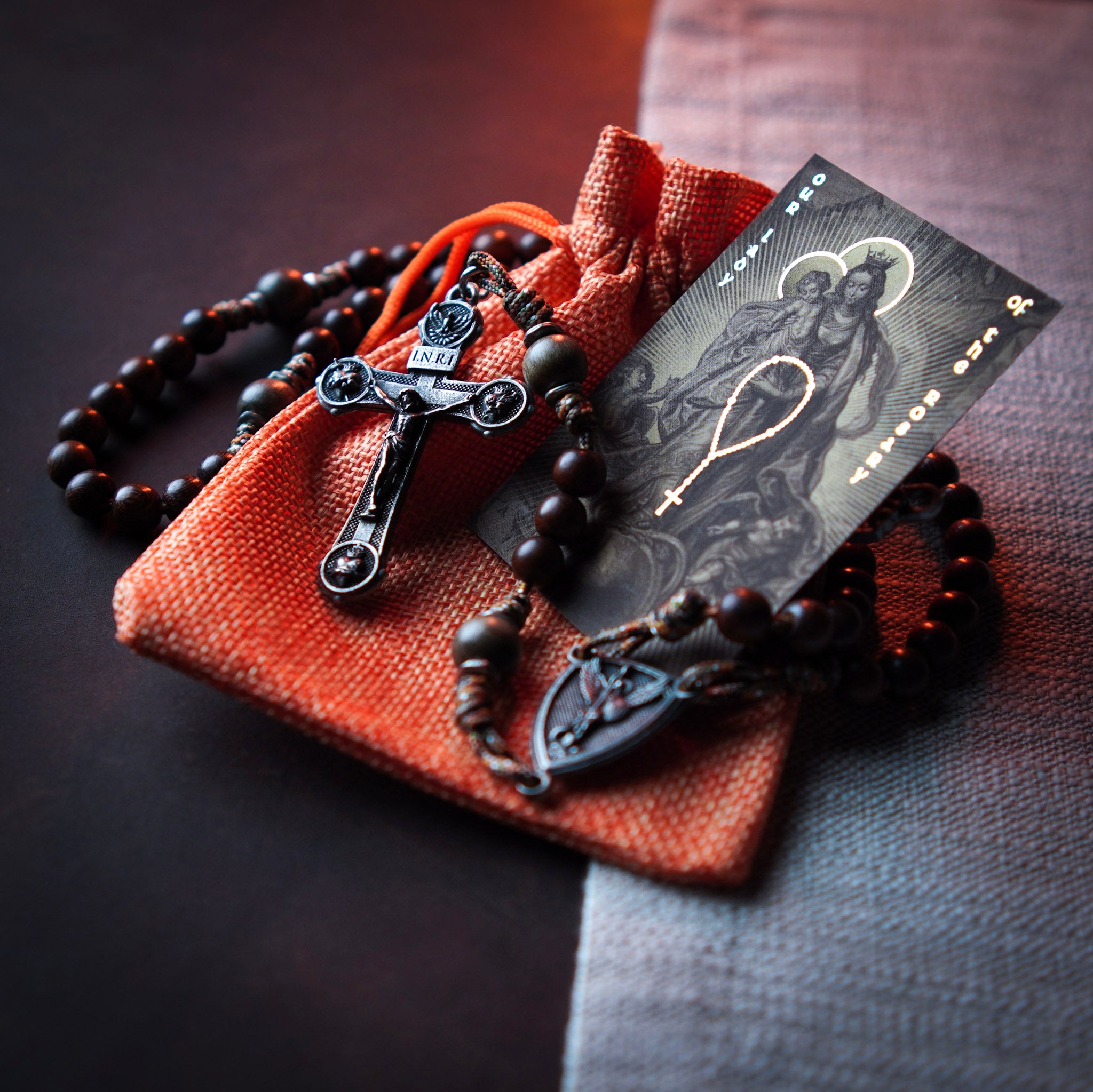 Handmade Wooden Rosary - Exodus 90 Design