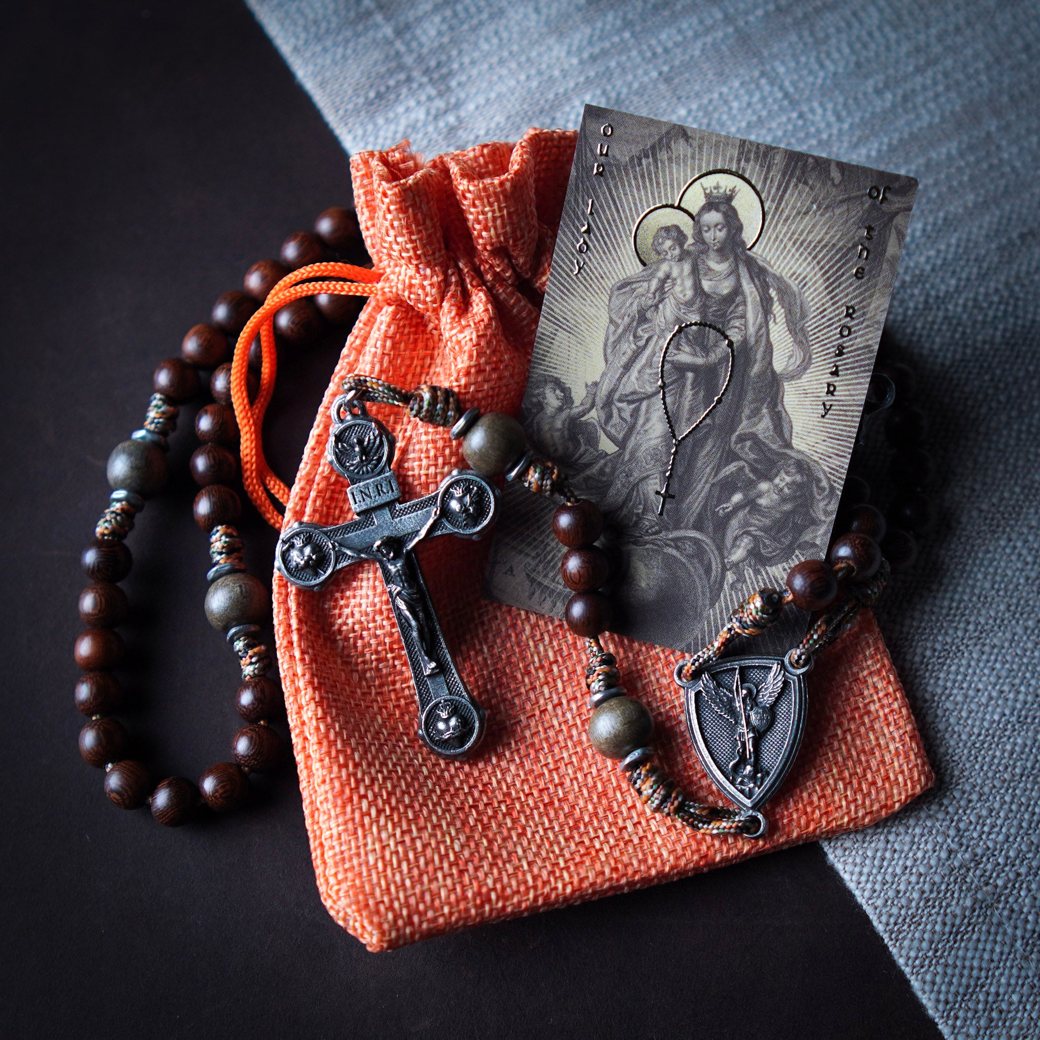 Handmade Wooden Rosary - Exodus 90 Design