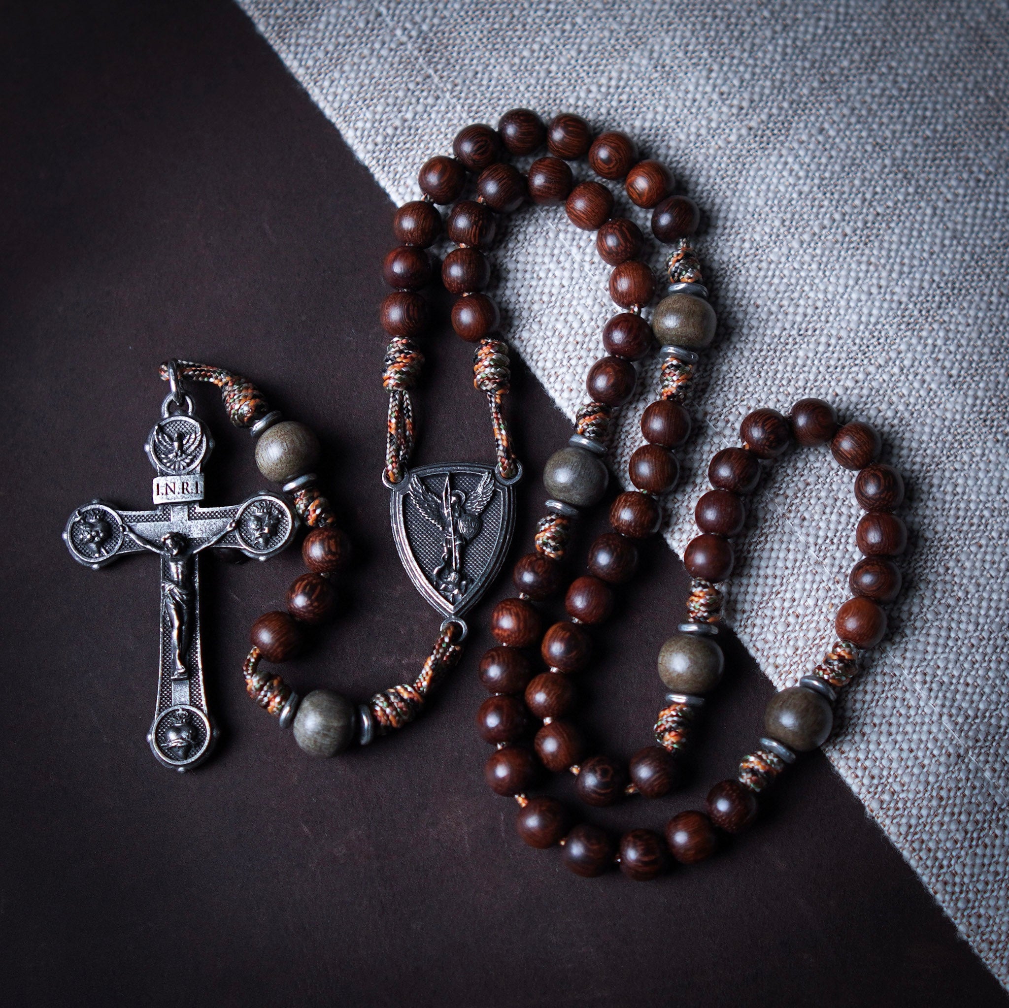 Handmade Wooden Rosary - Exodus 90 Design