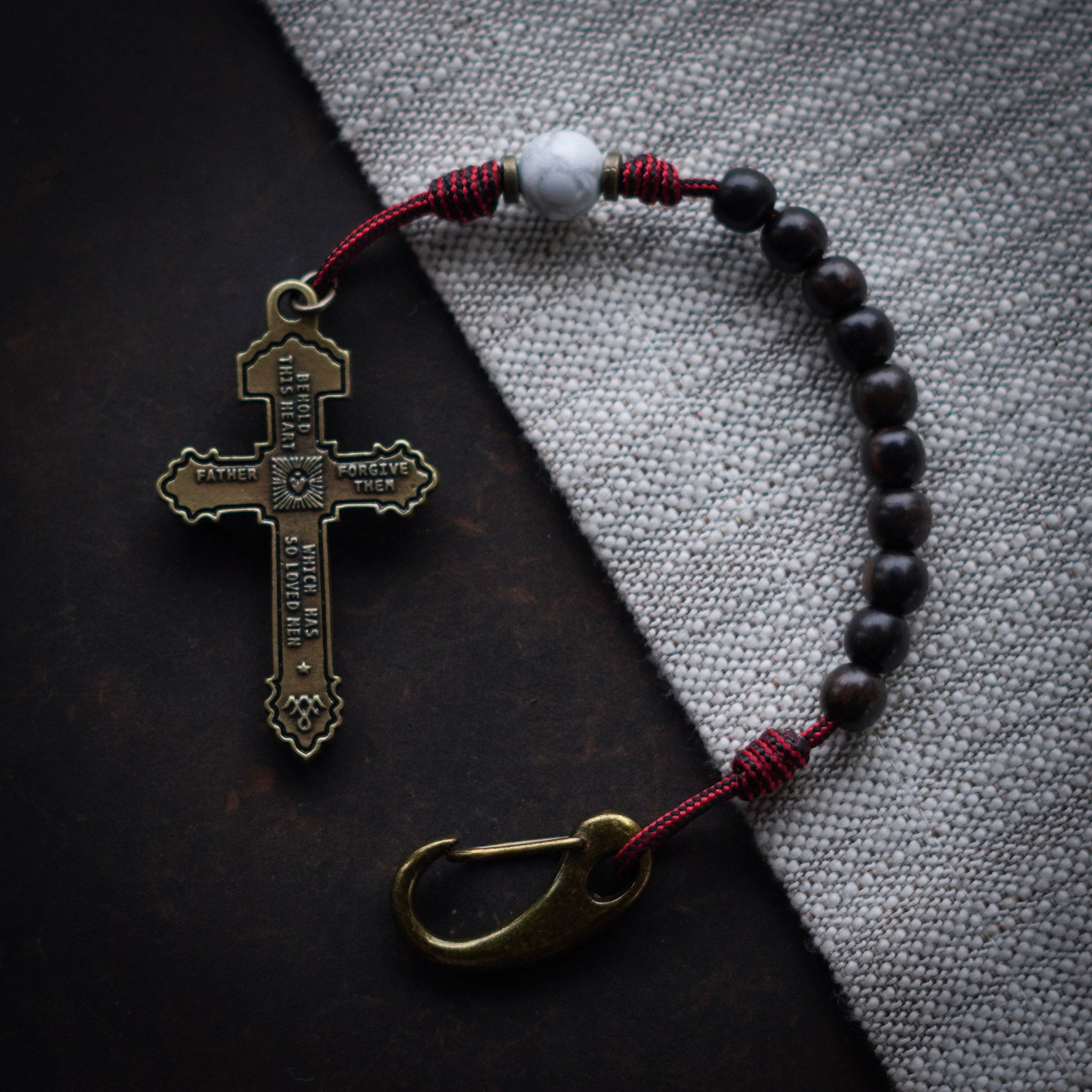 Handmade Wooden Pocket Rosary - Pope Leo XIV Design