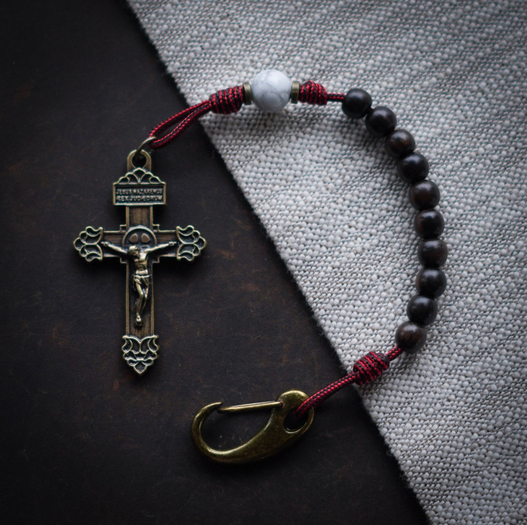 Handmade Wooden Pocket Rosary - Pope Leo XIV Design