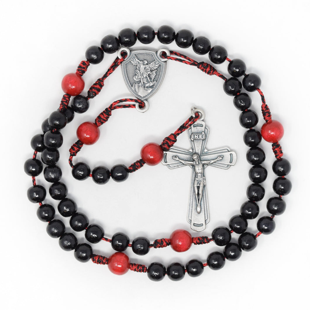 Limited: Michael's Armor Rosary in Defender Red